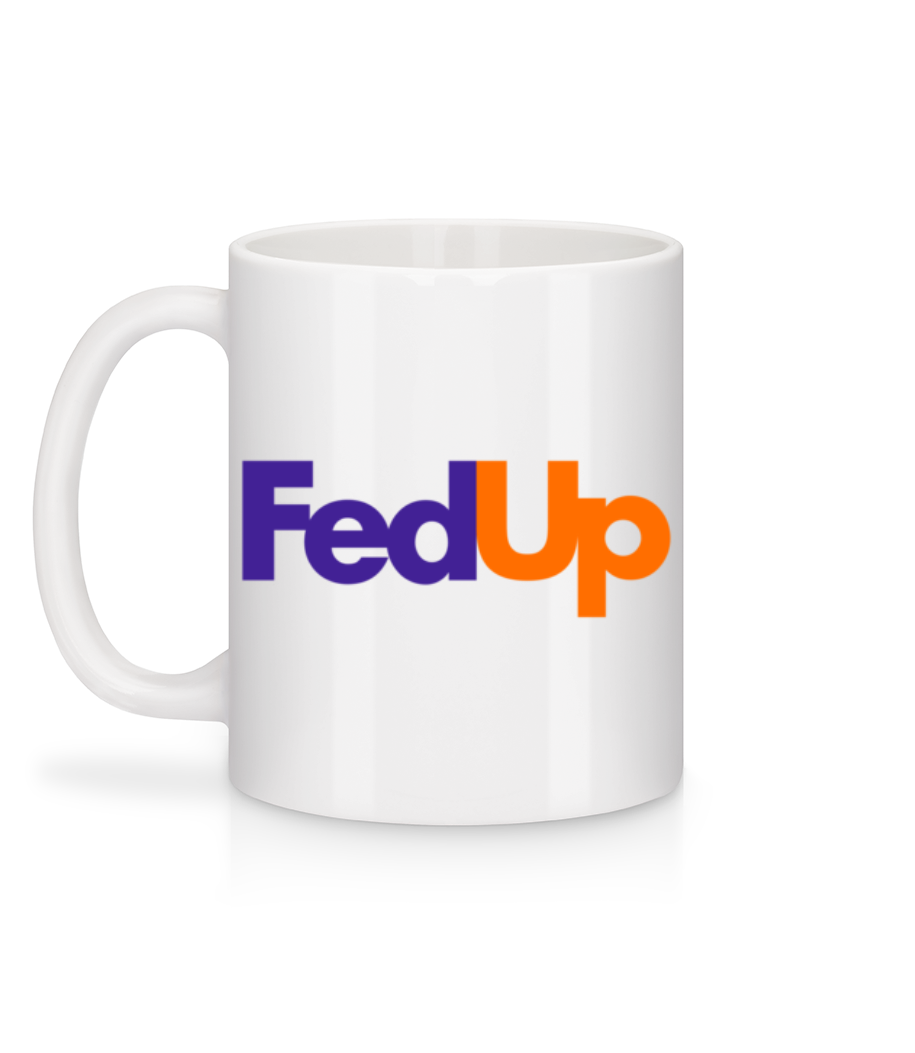 Aperçu: FedUp - Mug en céramique blanc - Blanc - Derrière