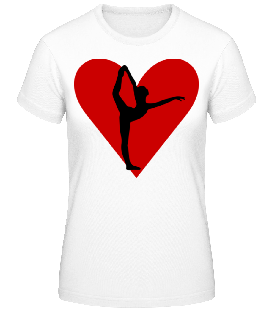 Yoga Cœur - T-shirt standard Femme - Blanc - Devant