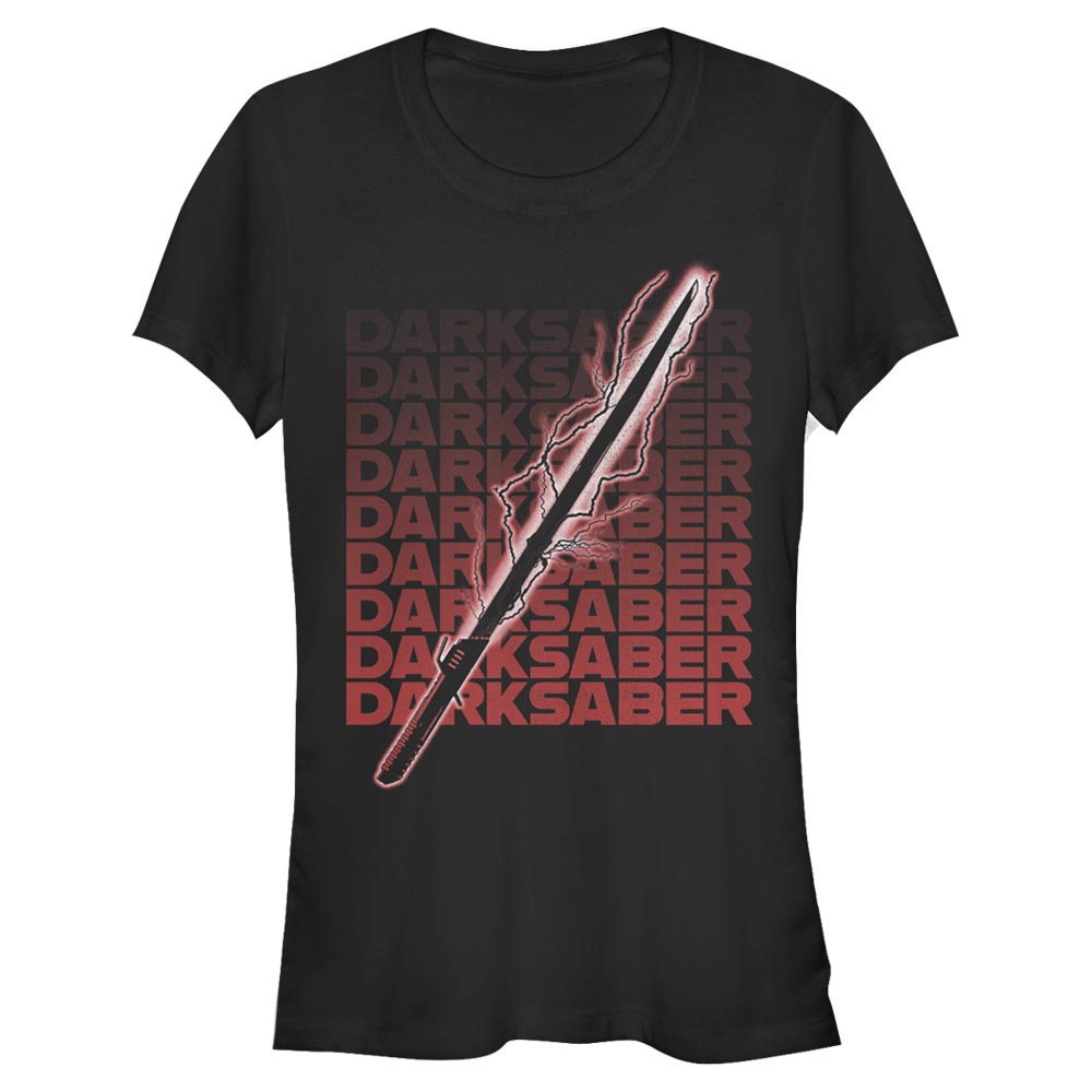 Aperçu: Star Wars - The Mandalorian - Skupina Darksaber Text - Femme T-shirt - Noir - Devant