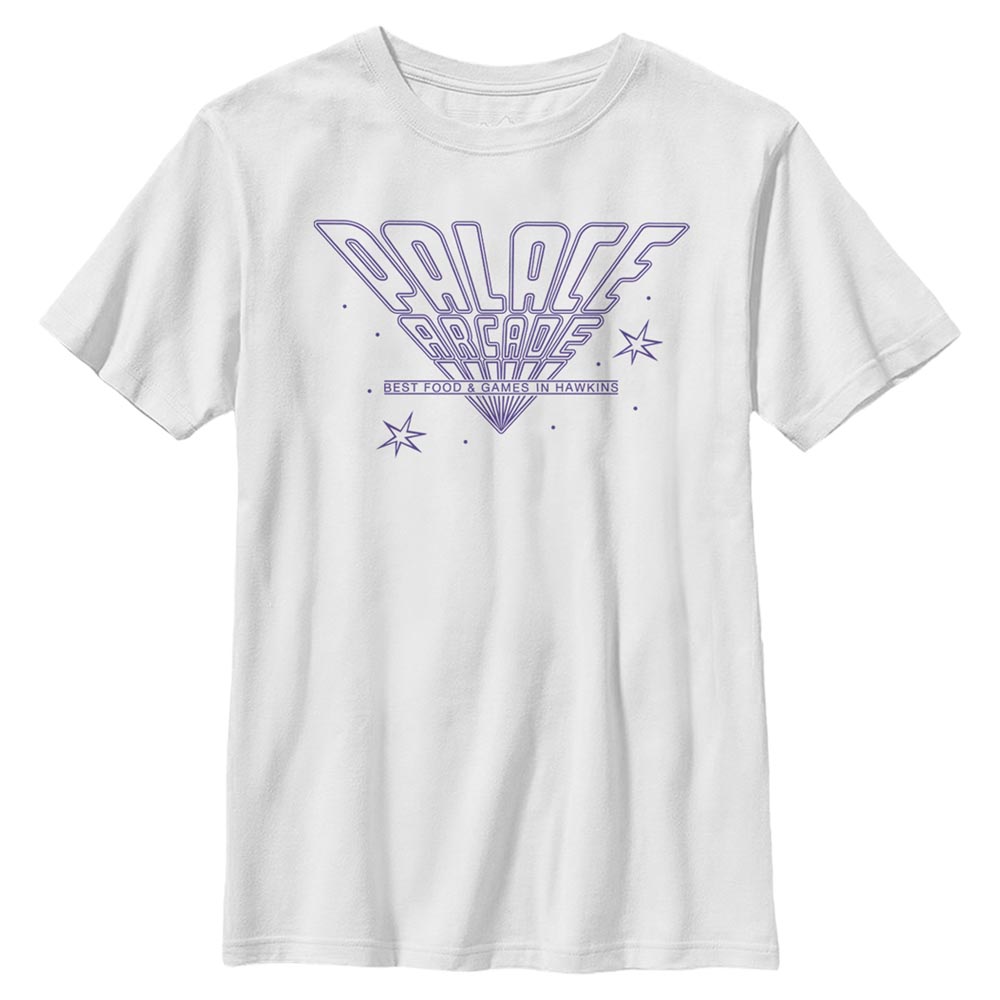 Aperçu: Netflix - Stranger Things - Arcade Line Art - Enfant T-shirt - Blanc - Devant