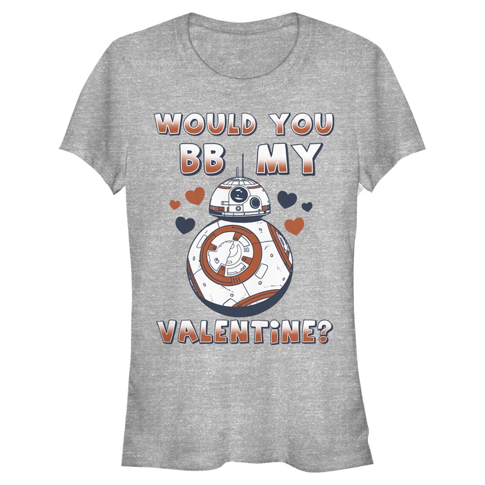 Star Wars - Le Réveil de la Force - BB-8 BB My Valentine - Valentine's Day - Femme T-shirt - Gris chiné - Devant