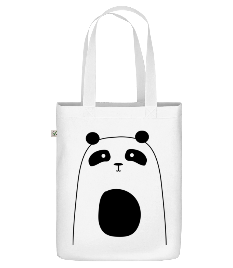 Panda Mignon - Sac en toile bio - Blanc - Devant