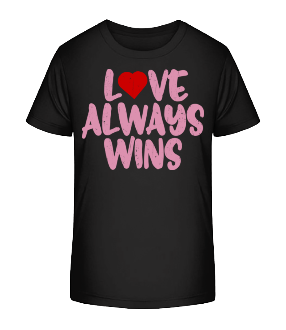 Love Always Wins - T-shirt bio Enfant Stanley Stella 2.0 - Noir - Devant