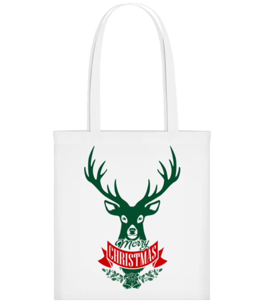 Merry Christmas Deer Label · Tote Bag
