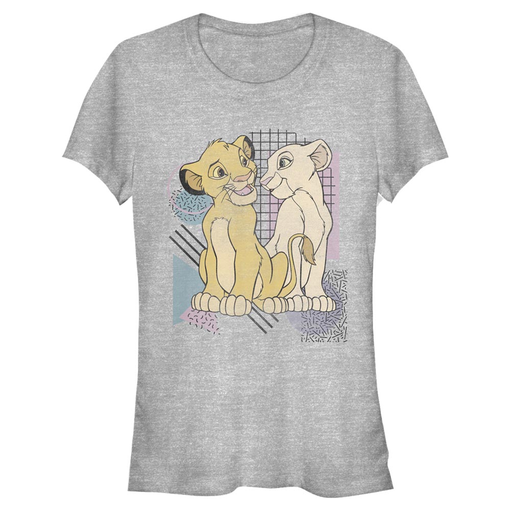 Disney - Le Roi lion - Simba & Nala Lion King Nostalgia - Femme T-shirt - Gris chiné - Devant