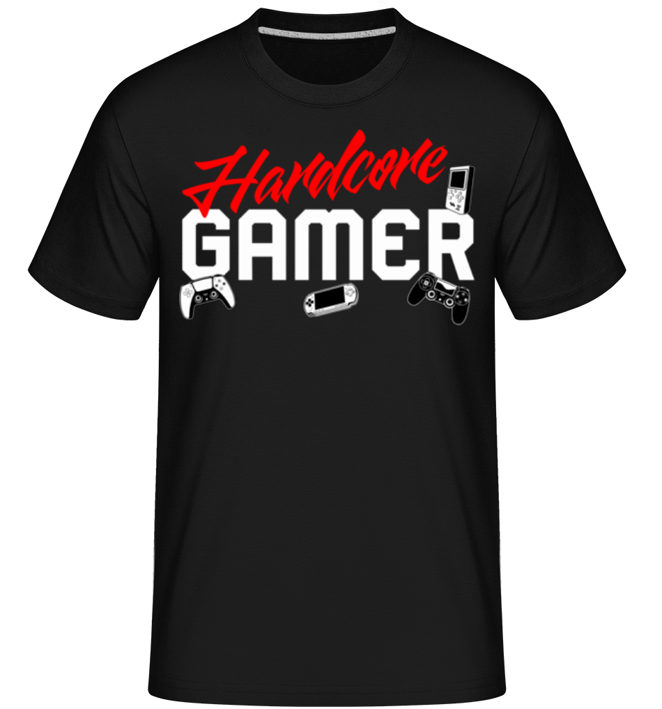 Aperçu: Hardcore Gamer -  T-Shirt Shirtinator homme - Noir - Devant