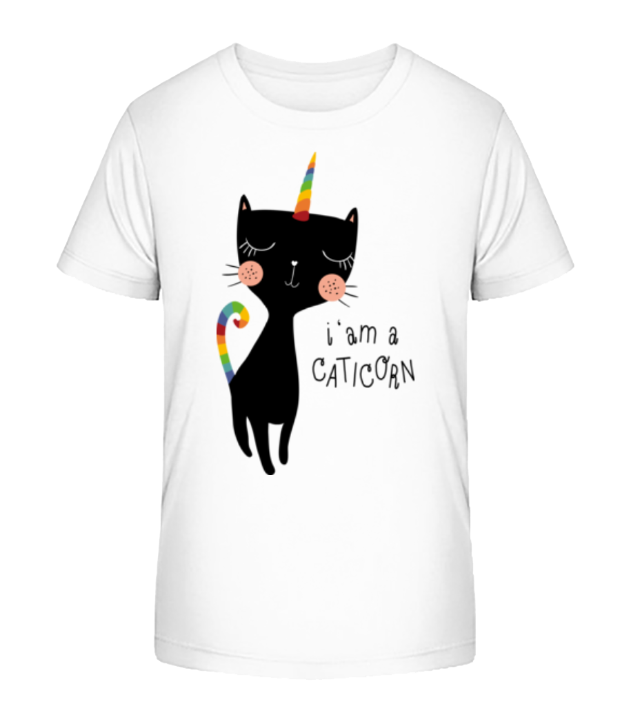 Aperçu: I Am A Caticorn - T-shirt bio Enfant Stanley Stella 2.0 - Blanc - Devant