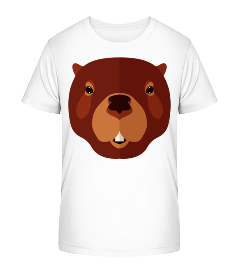 Aperçu: Castor Comic - T-shirt bio Enfant Stanley Stella 2.0 - Blanc - Devant