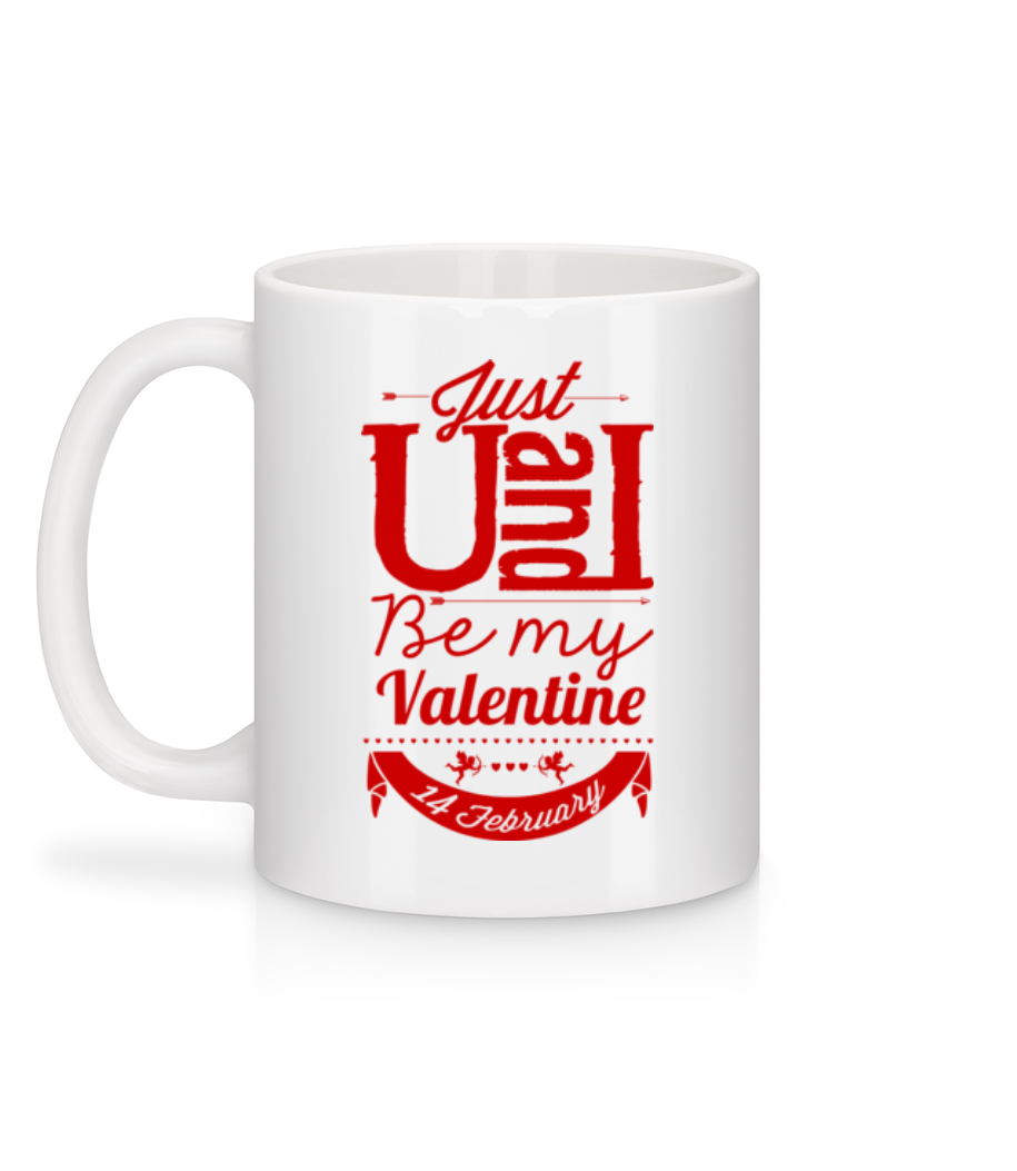 Be My Valentine Red - Mug en céramique blanc - Blanc - Derrière