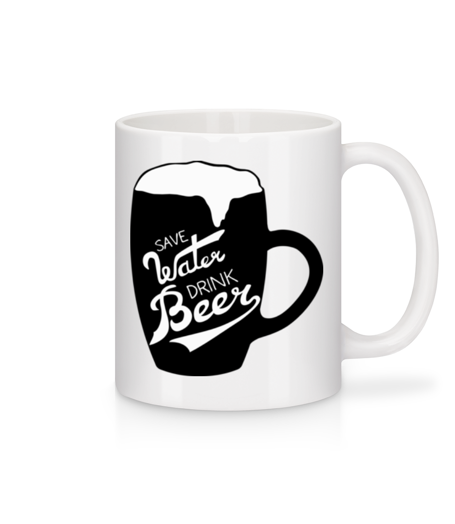 Save Water Drink Beer · Mug en céramique blanc