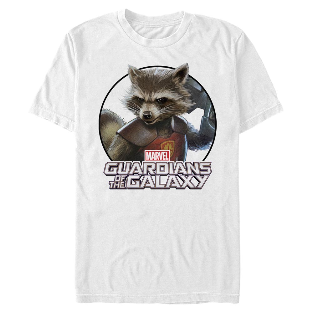 Aperçu: Marvel - Les Gardiens de la Galaxie - Rocket Dangerous Animal - Homme T-shirt - Blanc - Devant