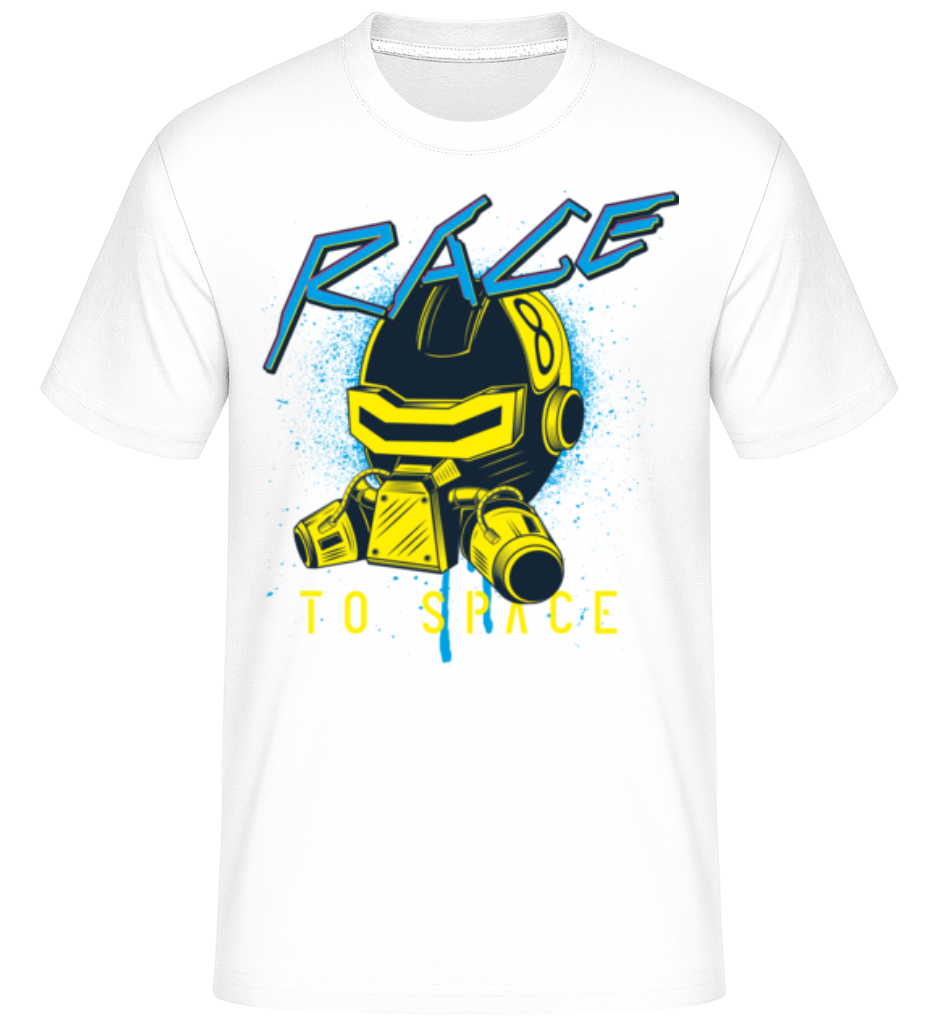Aperçu: Race To Space -  T-Shirt Shirtinator homme - Blanc - Devant