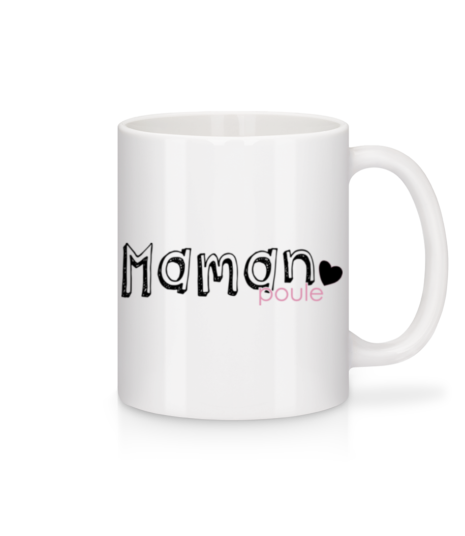 Maman Poule · Mug en céramique blanc