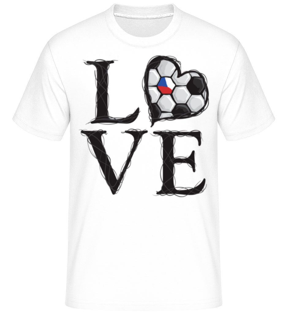 Aperçu: Football Amour Tchéquie -  T-Shirt Shirtinator homme - Blanc - Devant