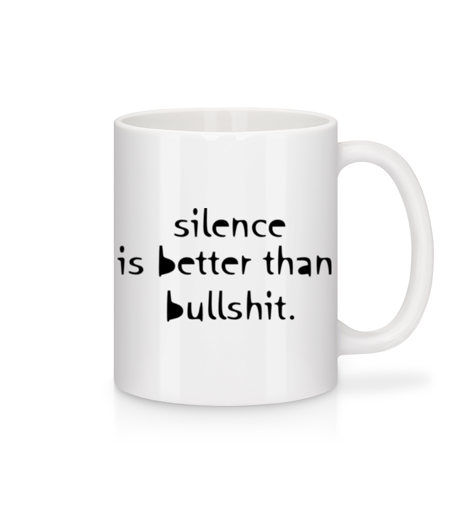 Aperçu: Silence - Mug en céramique blanc - Blanc - Devant