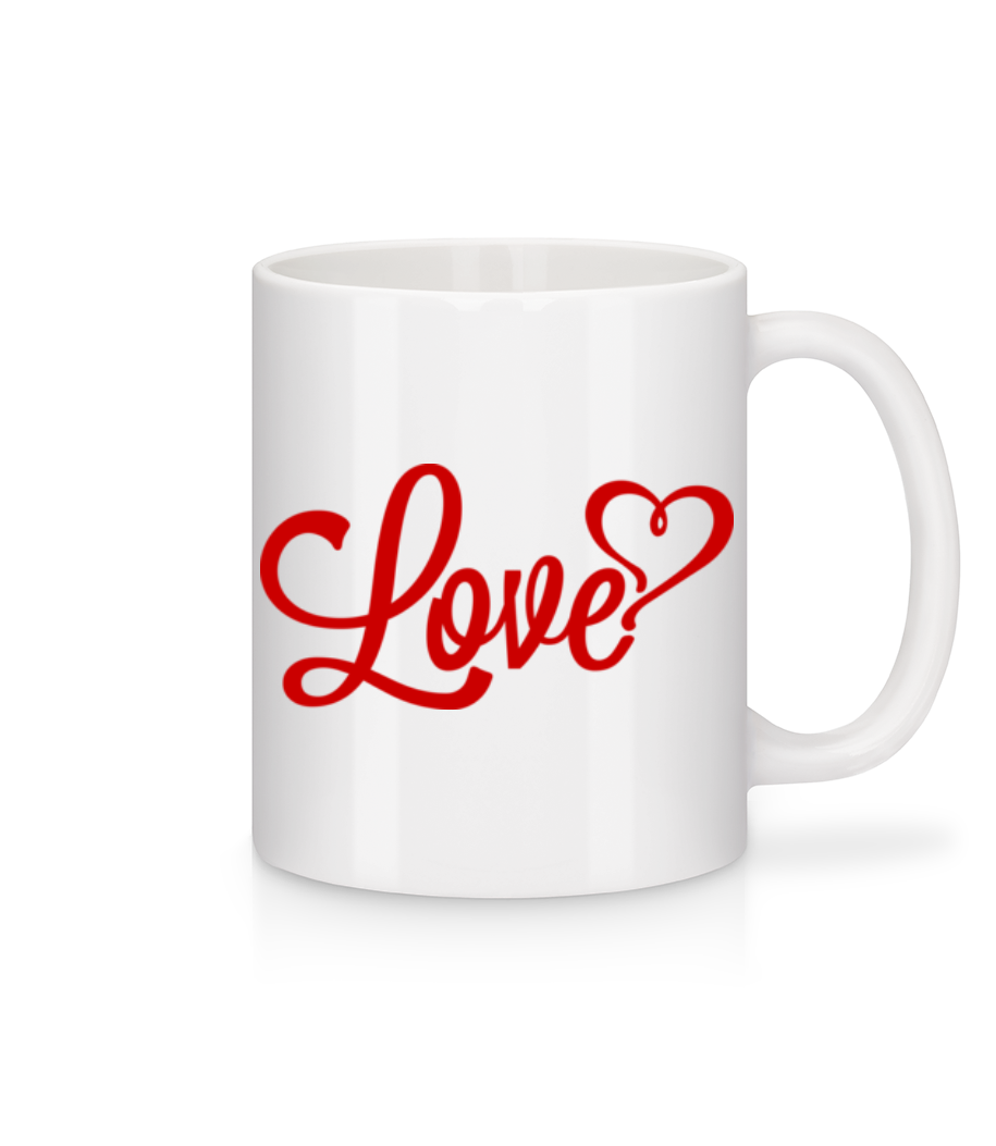 Love Sign Red · Mug en céramique blanc