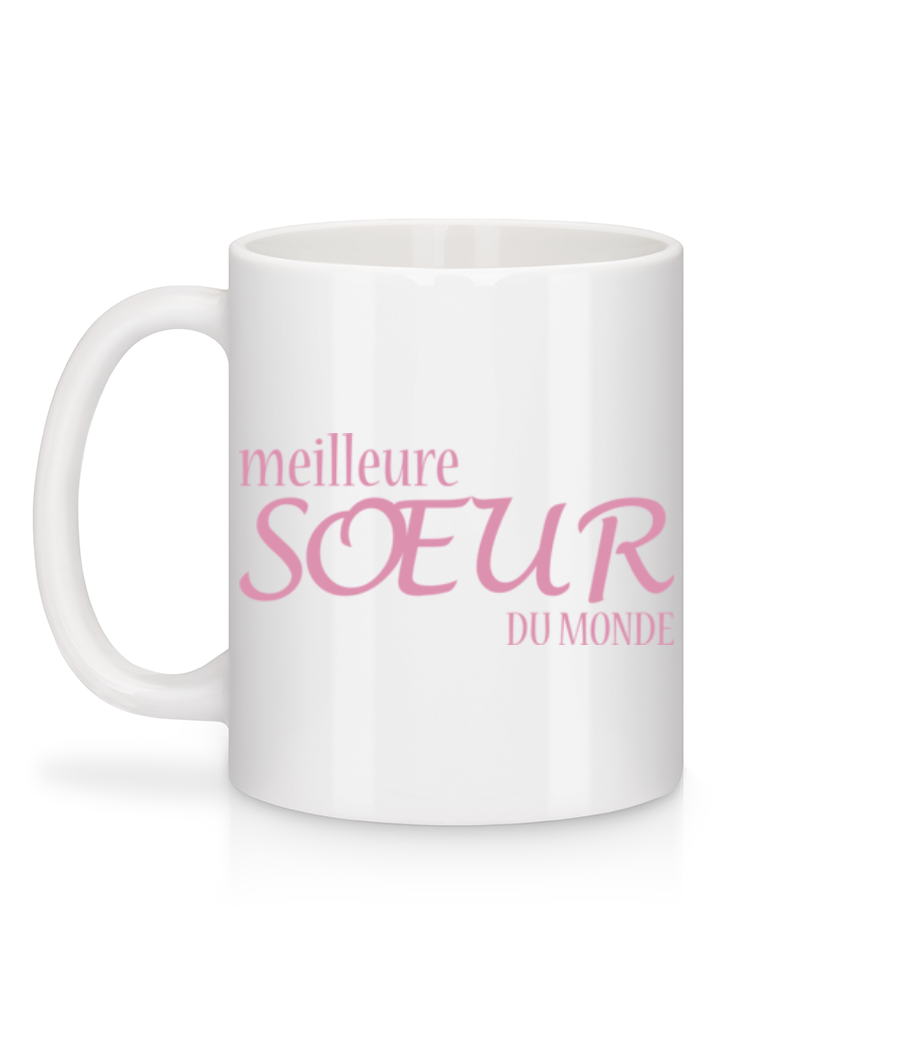Aperçu: Meilleure Sœur Du Monde - Mug en céramique blanc - Blanc - Derrière