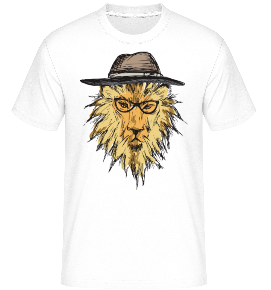 Hipster Lion Avec Chapeau ·  T-Shirt Shirtinator homme