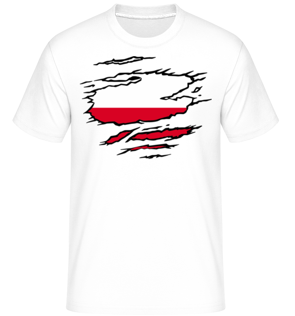 Drapeau déchiré Pologne ·  T-Shirt Shirtinator homme