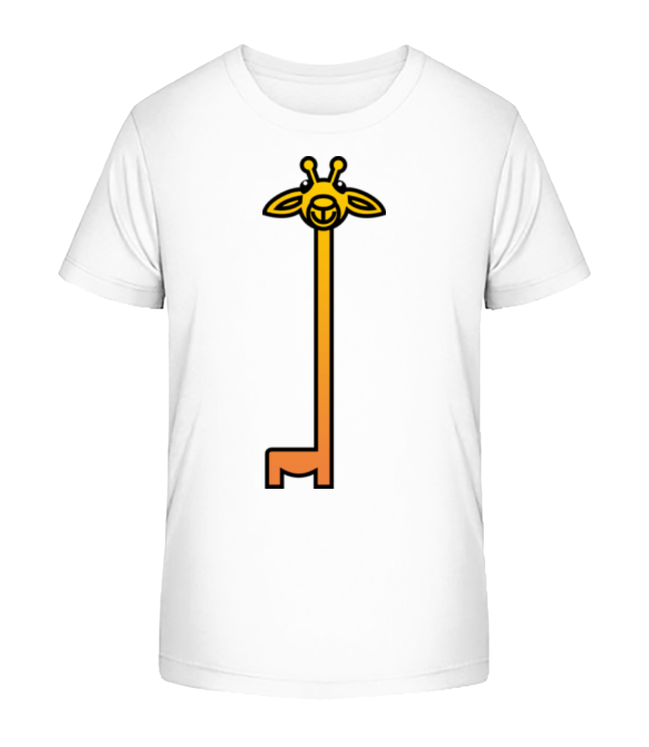 Girafe clé Comic - T-shirt bio Enfant Stanley Stella 2.0 - Blanc - Devant