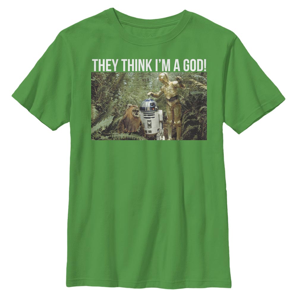Star Wars - Skupina C3PO God - Enfant T-shirt - Vert irlandais - Devant