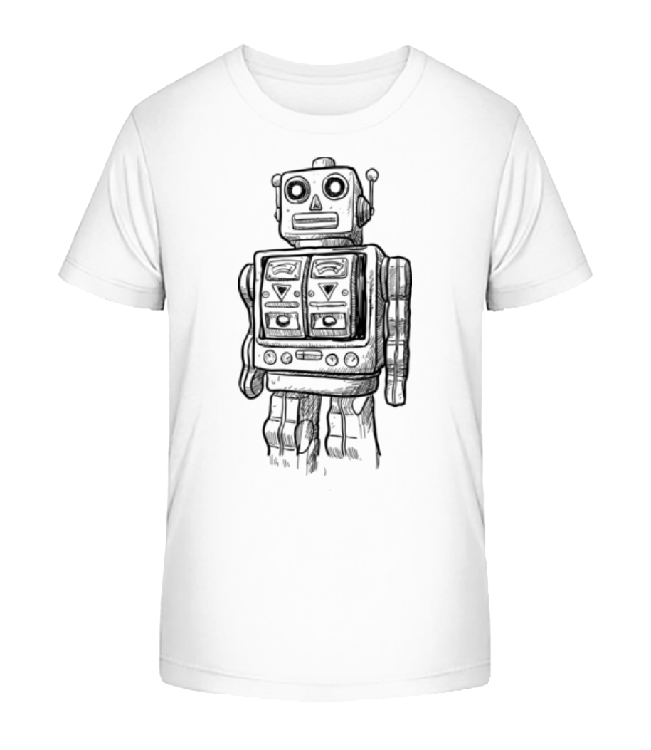 Aperçu: Bébé Robot - T-shirt bio Enfant Stanley Stella 2.0 - Blanc - Devant