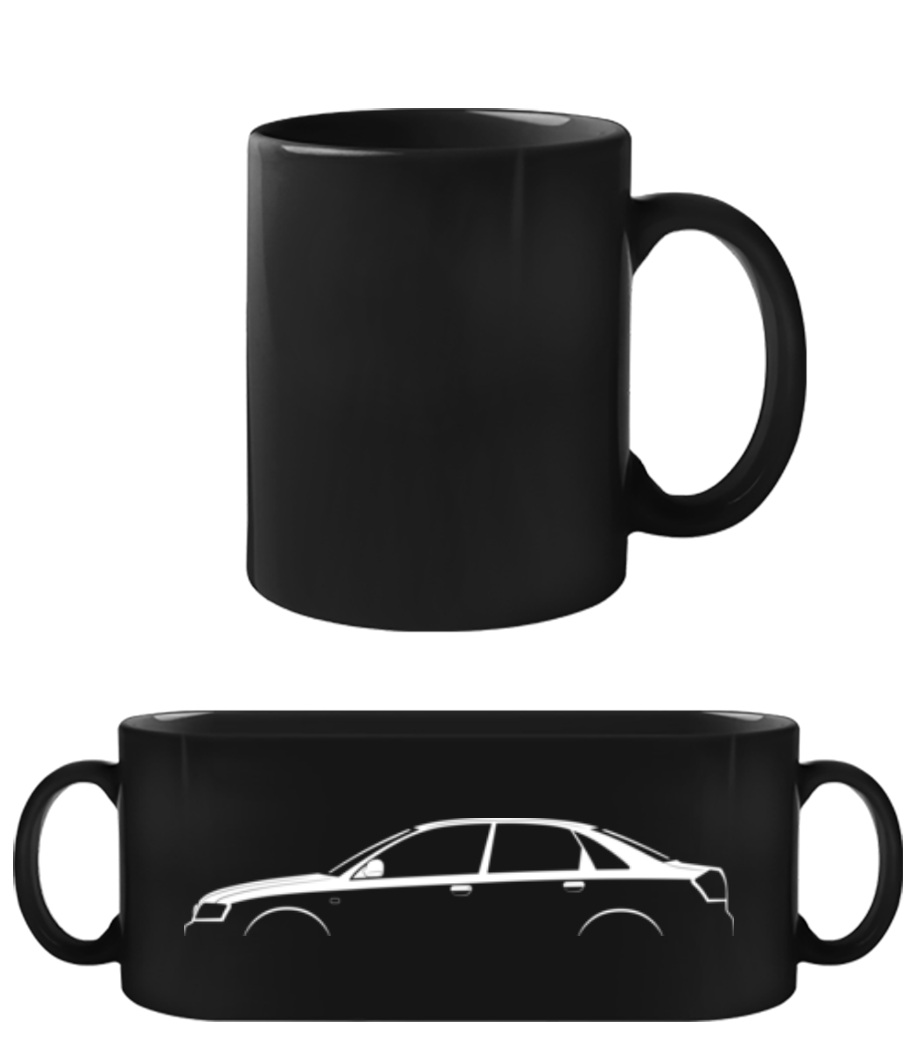 'Audi A4 (B6)' Silhouette · Tasse Noire