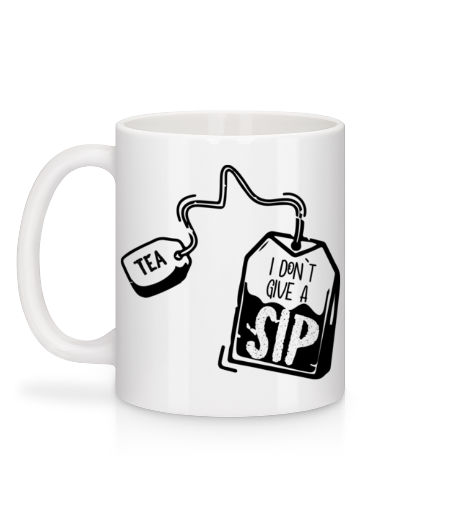 I Don`t Give A Sip - Mug en céramique blanc - Blanc - Derrière