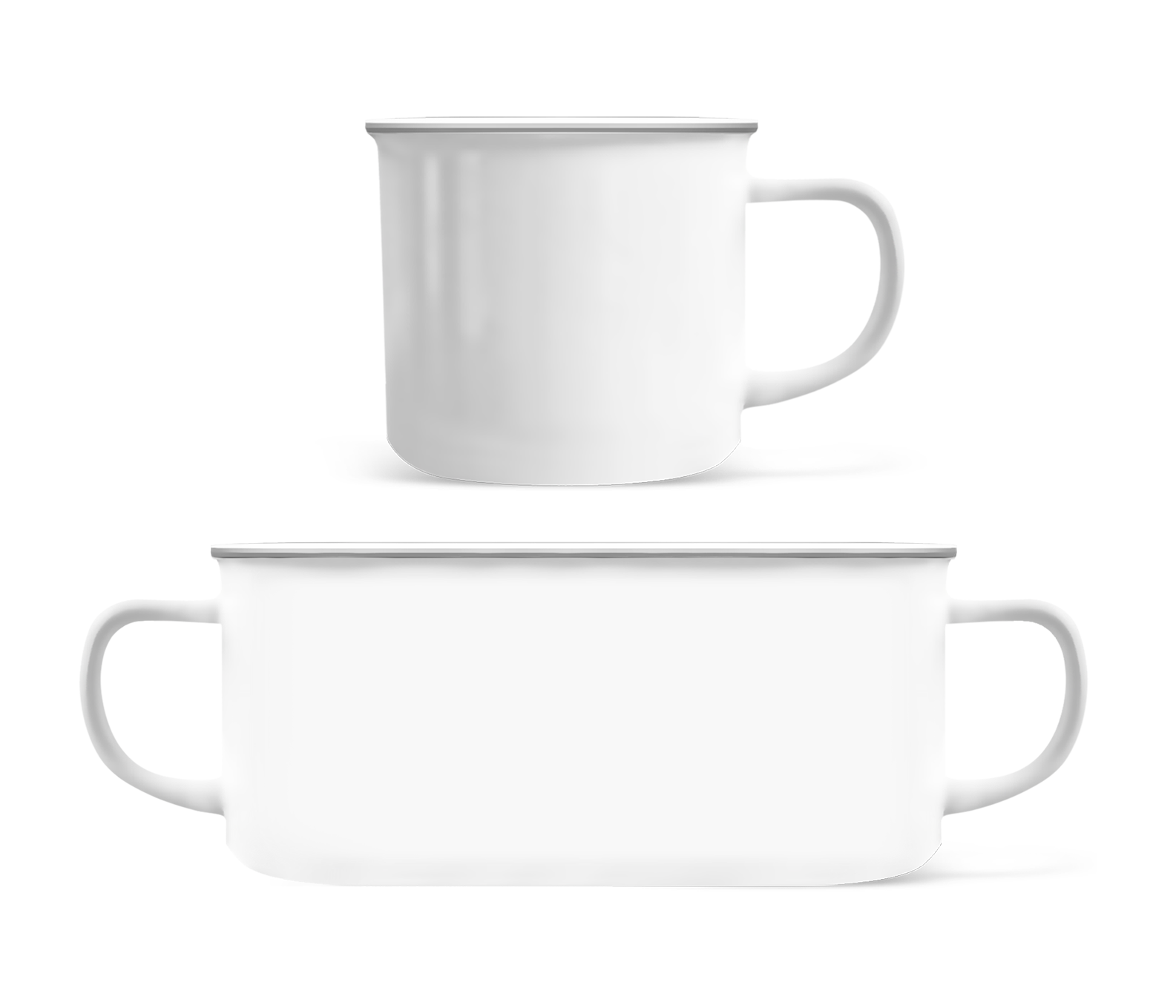 Aperçu: Tasse Émaillée - Blanc - Devant
