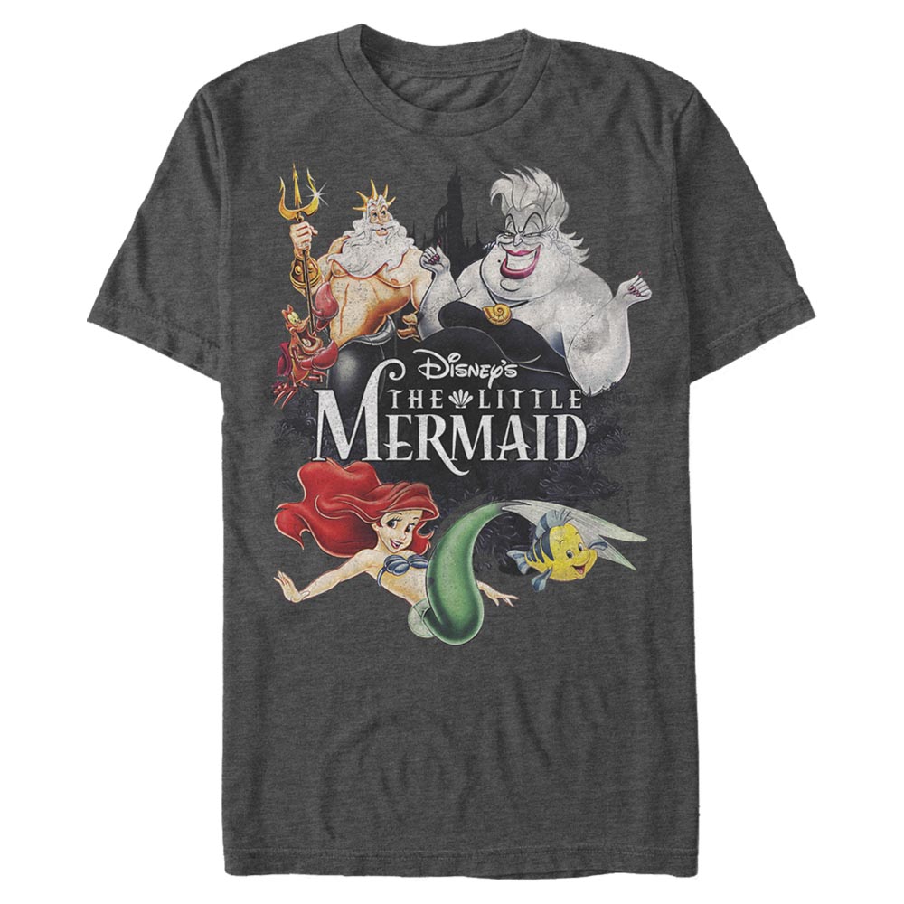 Disney - Ariel La Petite Sirène - Photo de groupe Watercolor Mermaid - Homme T-shirt