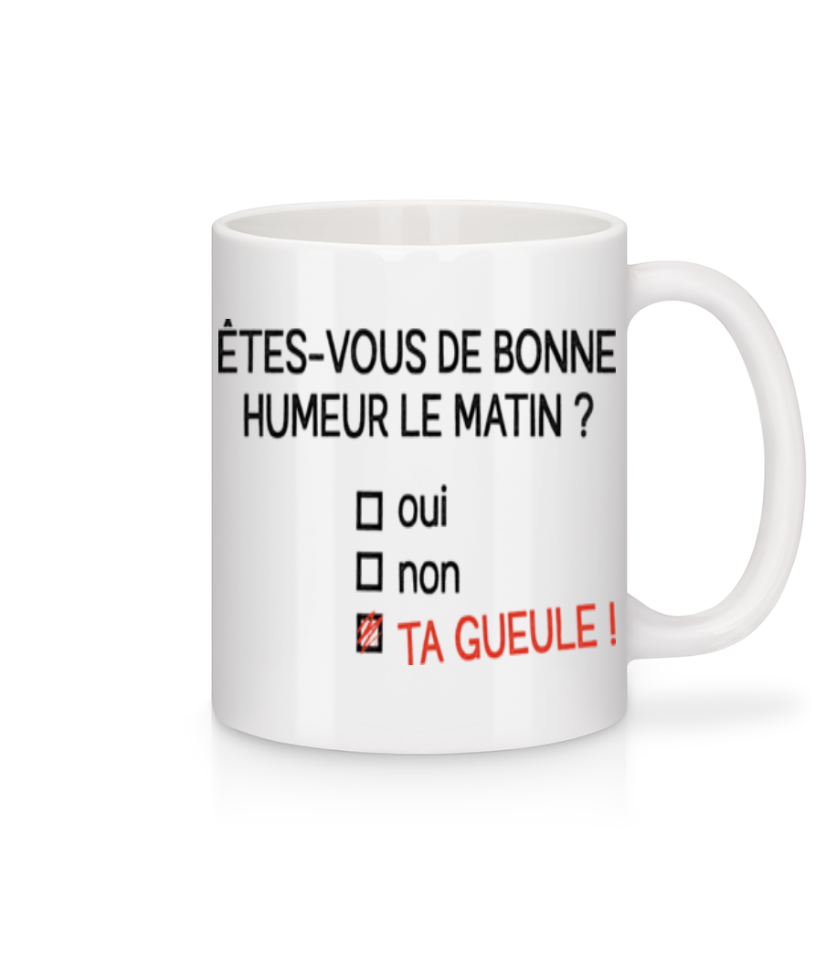 Aperçu: En Télétravail - Mug en céramique blanc - Blanc - Devant