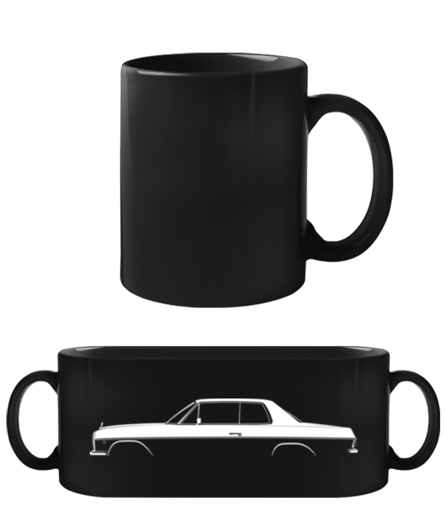 Aperçu: 'Mercedes-Benz 280 C (W114)' Silhouette - Tasse Noire - Noir - Devant