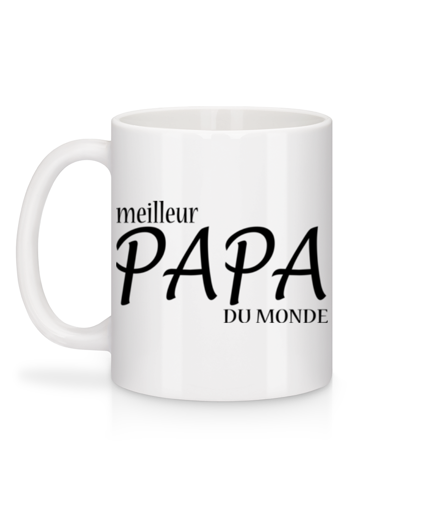 Meilleur Papa Du Monde - Mug en céramique blanc - Blanc - Derrière
