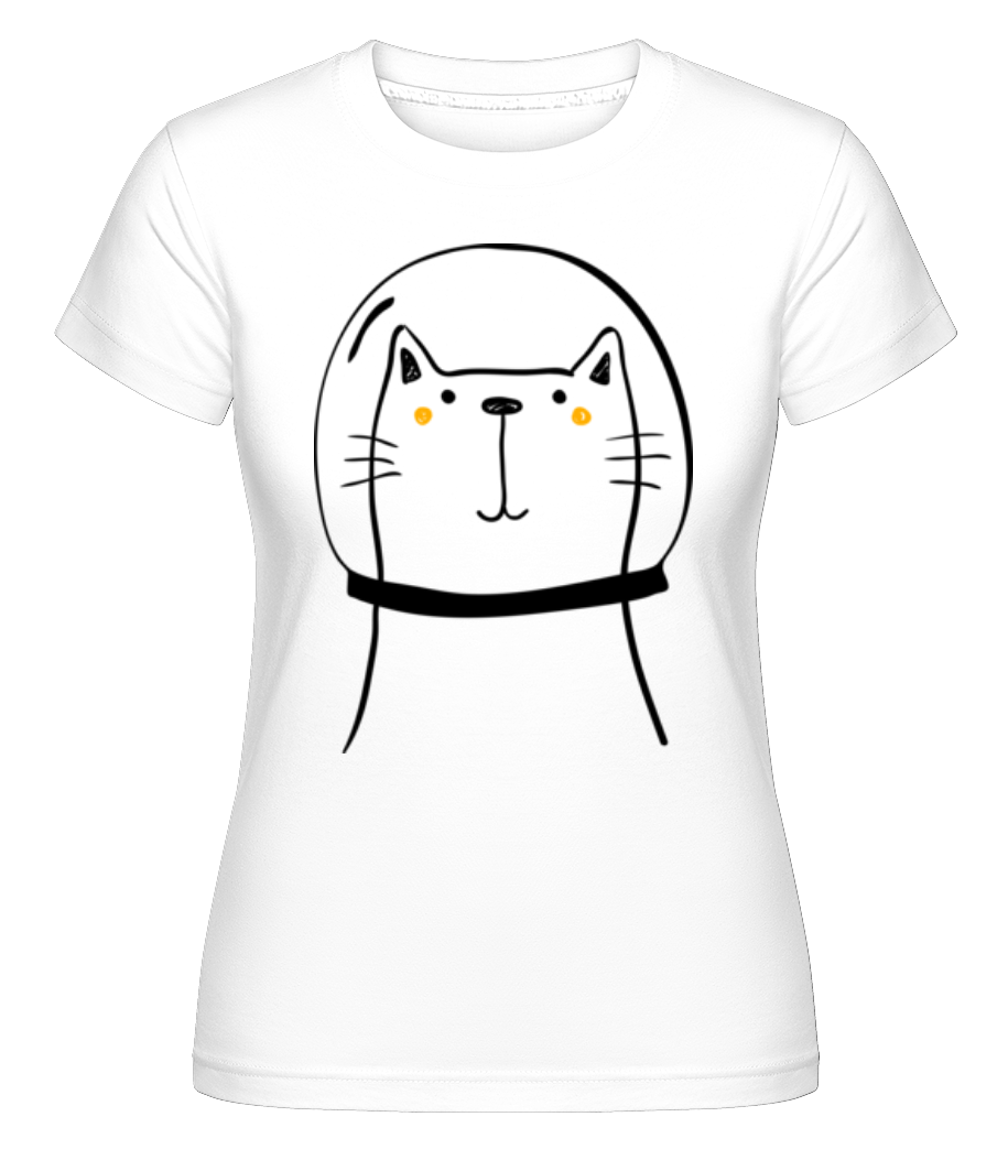 Chat De L'Espace -  T-shirt Shirtinator femme - Blanc - Devant