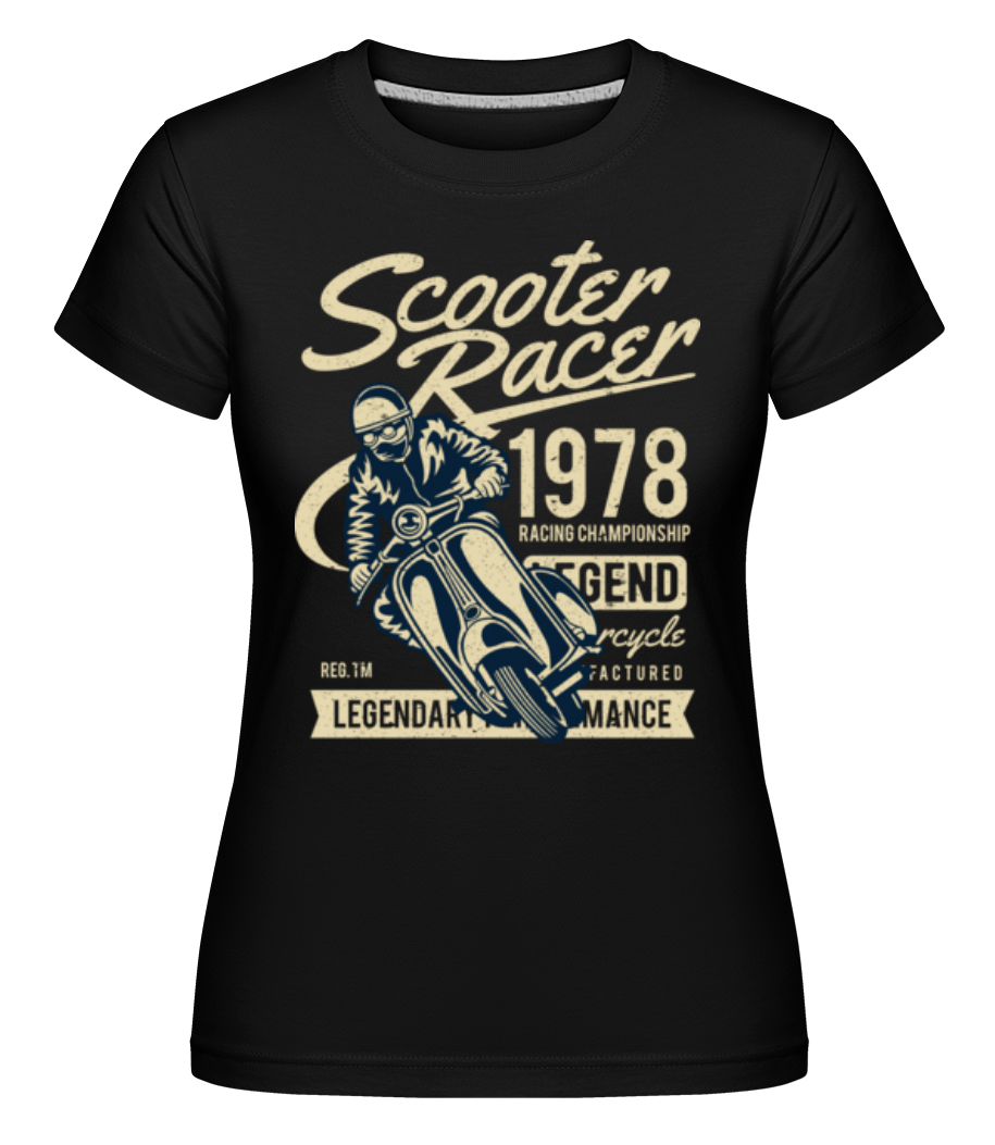 Scooter Racer -  T-shirt Shirtinator femme - Noir - Devant