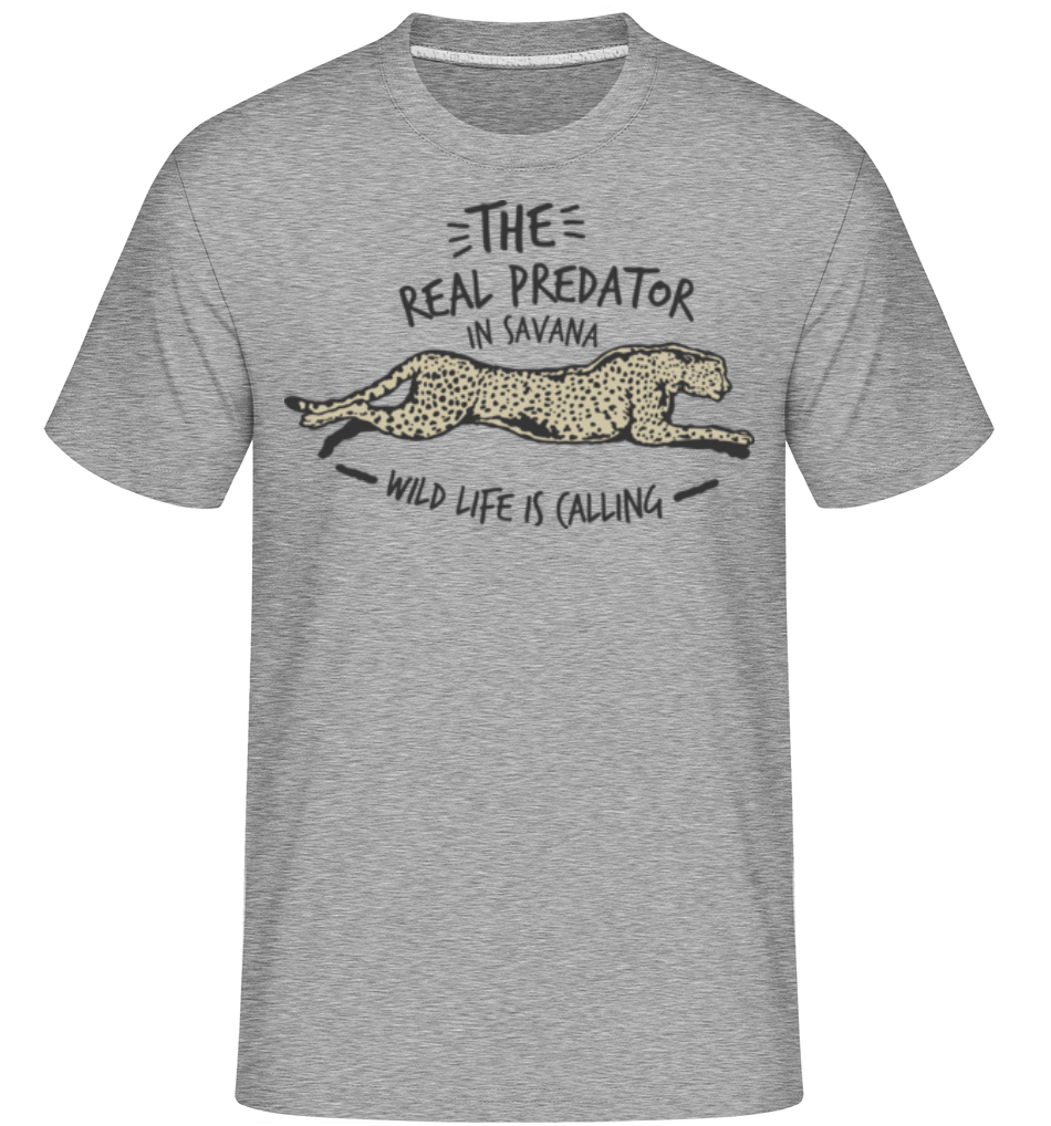 Cheetah -  T-Shirt Shirtinator homme - Gris chiné - Devant