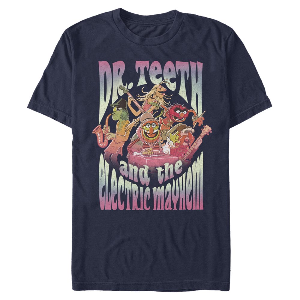 Disney Classics - Muppet Show - Dr. Teeth Dr Teeth Band - Homme T-shirt - Bleu marine - Devant