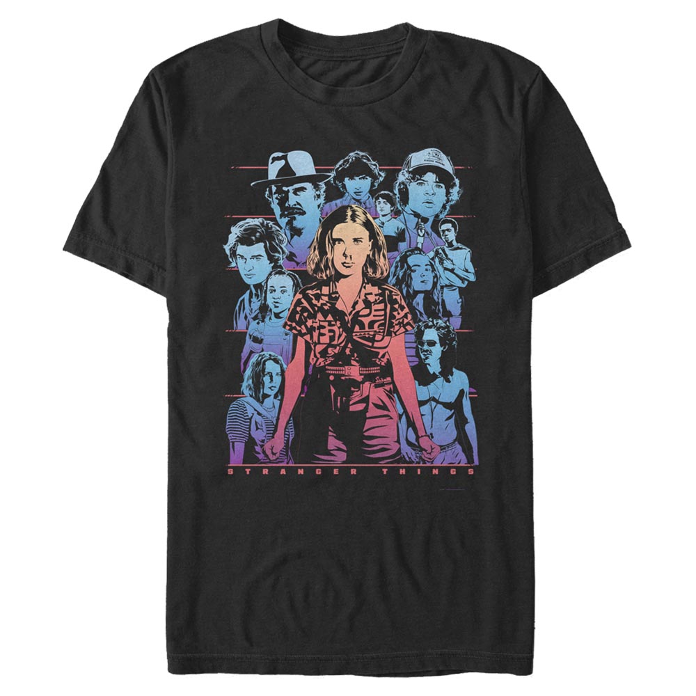 Netflix - Stranger Things - Photo de groupe Populous Gaze - Homme T-shirt