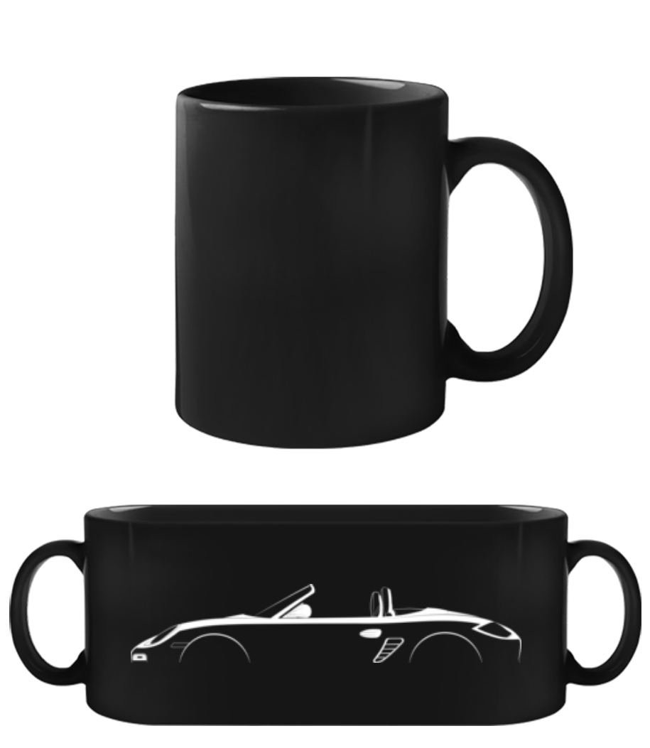 Aperçu: 'Porsche Boxster 987' Silhouette - Tasse Noire - Noir - Devant