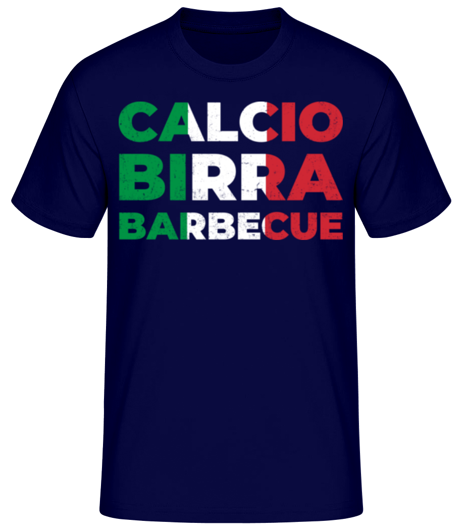 Calcio Birra Barbecue - T-shirt standard Homme - Bleu marine - Devant