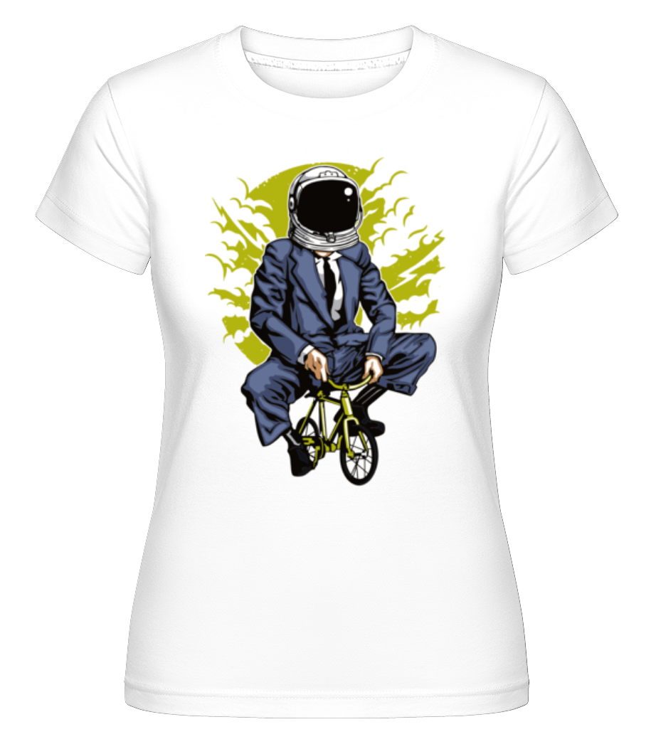 Aperçu: Bike To The Moon -  T-shirt Shirtinator femme - Blanc - Devant