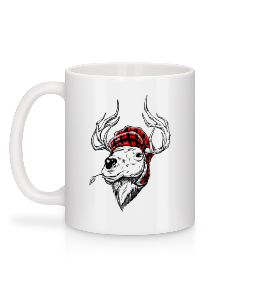 Aperçu: Renne De Noël - Mug en céramique blanc - Blanc - Derrière