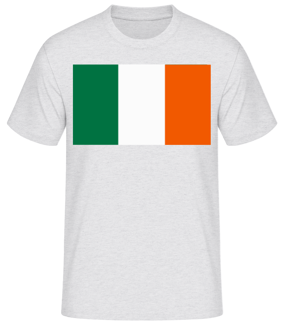 Aperçu: Irland Drapeau - T-shirt standard Homme - Gris chiné - Devant