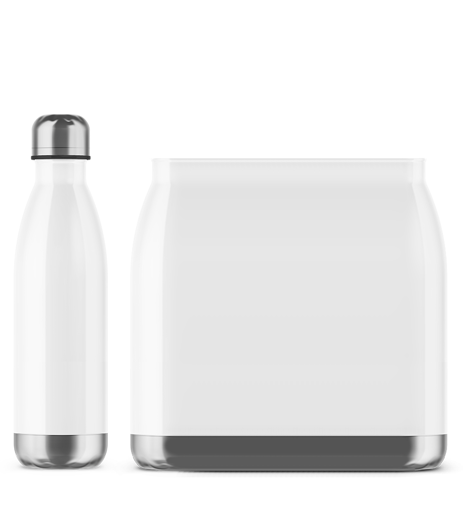 Aperçu: Bouteille isotherme 750 ml  - Blanc / Argenté - Devant