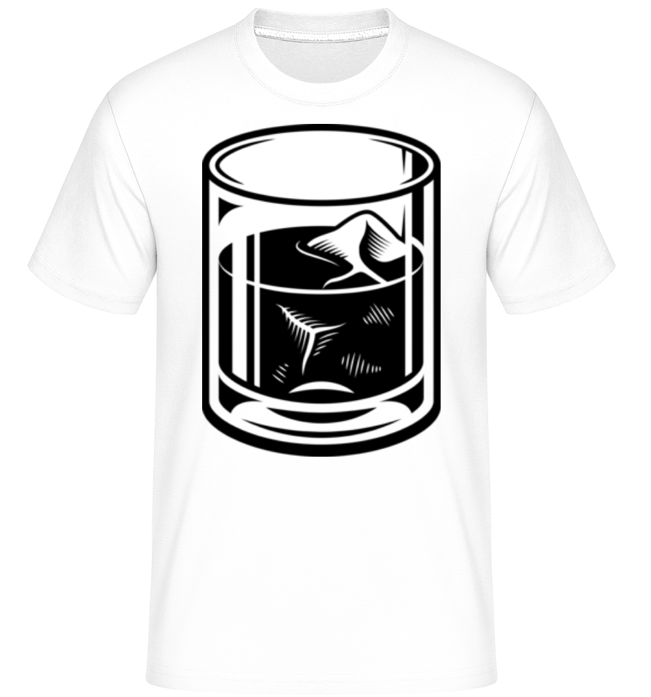 Aperçu: Whiskey Glass -  T-Shirt Shirtinator homme - Blanc - Devant