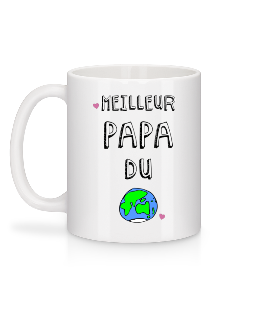 Aperçu: Meilleur Papa Du Monde - Mug en céramique blanc - Blanc - Derrière