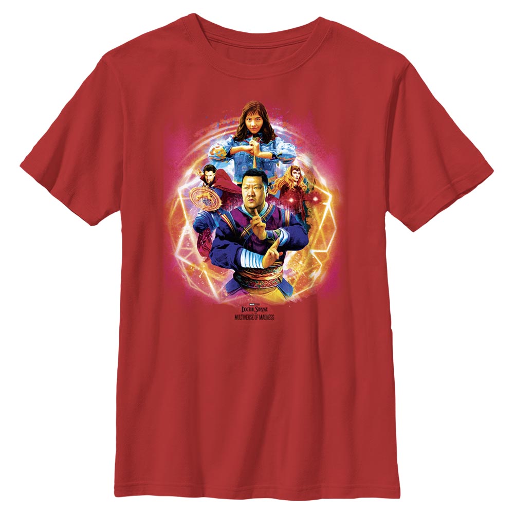 Náhľad: Marvel - Doctor Strange - Skupinová Strong Three - Detské Tričko - Červená - Predné