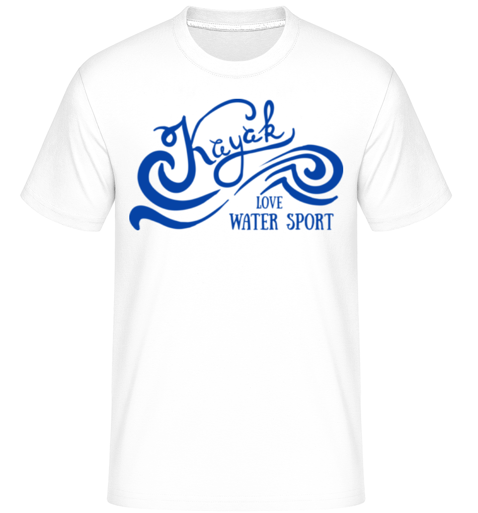 Kayak Logo Blue -  T-Shirt Shirtinator homme - Blanc - Devant