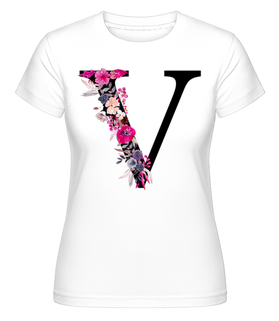Fleurs Initiale V ·  T-shirt Shirtinator femme