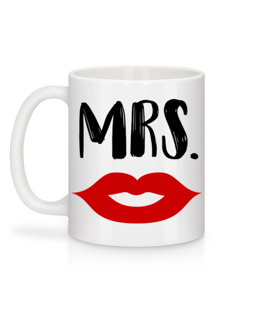 Vorschau: Mrs. - Tasse - Weiß - Hinten